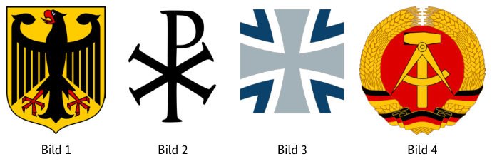 Abbildung zur Frage: Welches ist das Wappen der Bundesrepublik Deutschland?