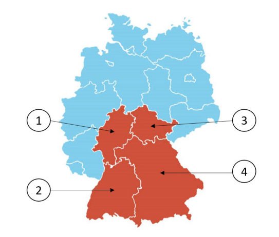 Abbildung zur Frage: Welches Bundesland ist Bayern?