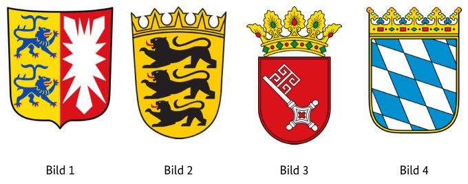 Abbildung zur Frage: Welches Wappen gehört zur Freien Hansestadt Bremen?