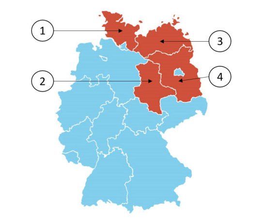 Abbildung zur Frage: Welches Bundesland ist Mecklenburg-Vorpommern?