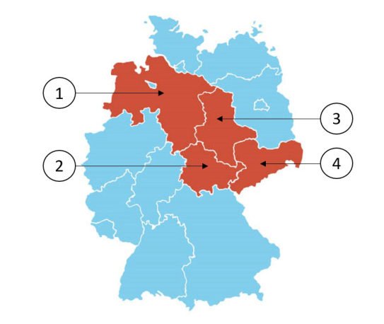 Abbildung zur Frage: Welches Bundesland ist Niedersachsen?