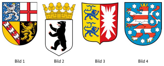 Abbildung zur Frage: Welches Wappen gehört zum Bundesland Schleswig-Holstein?