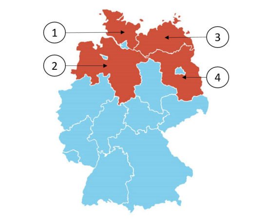 Abbildung zur Frage: Welches Bundesland ist Schleswig-Holstein?